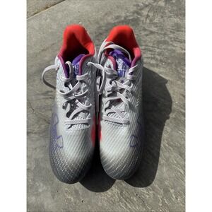 Under Armour Blur Smoke Cleats 7 Purple Gray White 3025123-001 New